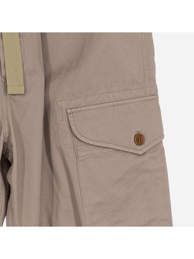 Men's Logo Pattern Cargo Track Pants Oatmeal - GUCCI - BALAAN 5