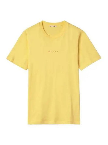 Logo Short Sleeve T Shirt Lemon - MARNI - BALAAN 1