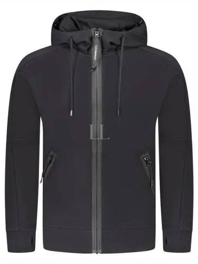 Diagonal Raised Fleece Goggle Hooded Jacket Black - CP COMPANY - BALAAN 2