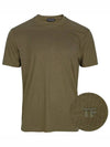 Men's Lyocell Round Neck Cotton Short Sleeve T-Shirt Khaki - TOM FORD - BALAAN 2