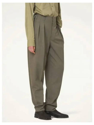 Women s Pleated Tapered Pants Trousers Beige Gray Domestic Product GM0023082518611 - LEMAIRE - BALAAN 1