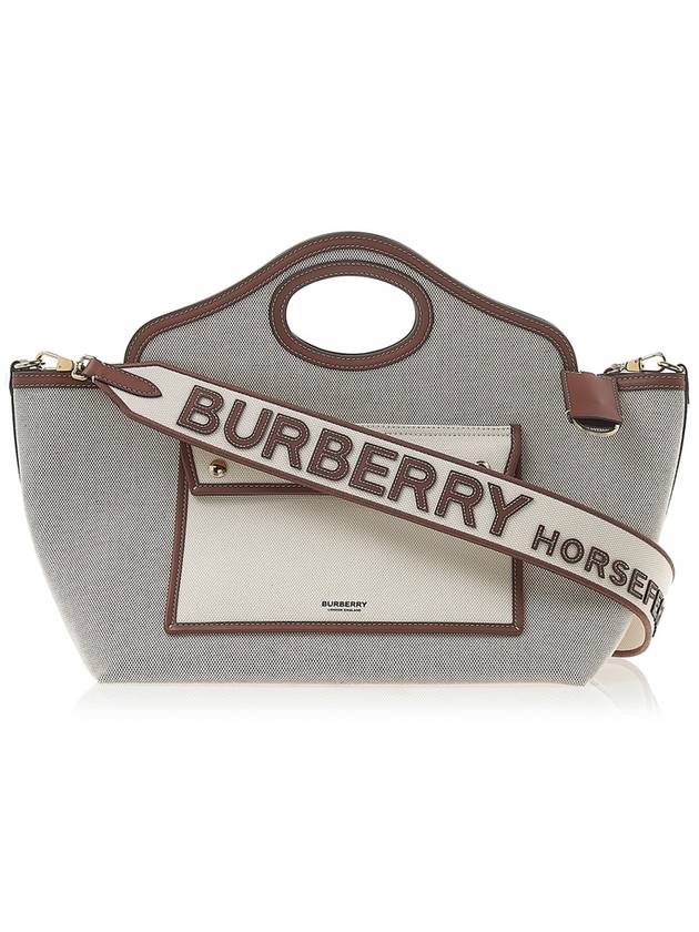 Pocket Small Tote Bag Ivory - BURBERRY - BALAAN 2