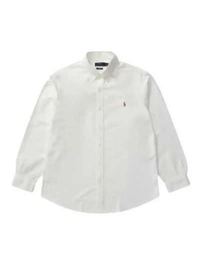 Embroidery Pony Oxford Long Sleeve Shirt White - POLO RALPH LAUREN - BALAAN 2