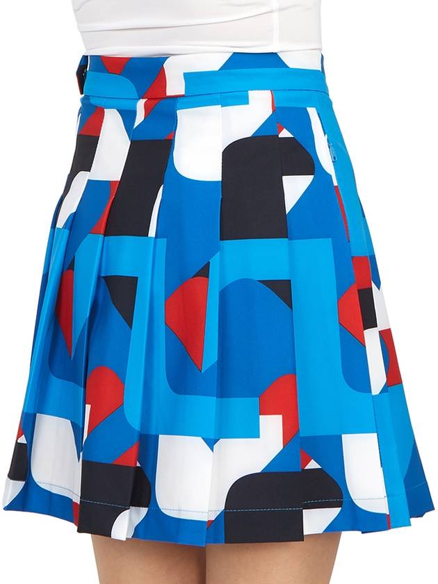 Golf Adina Print Skirt Brilliant Blue Big Bridge - J.LINDEBERG - BALAAN 11