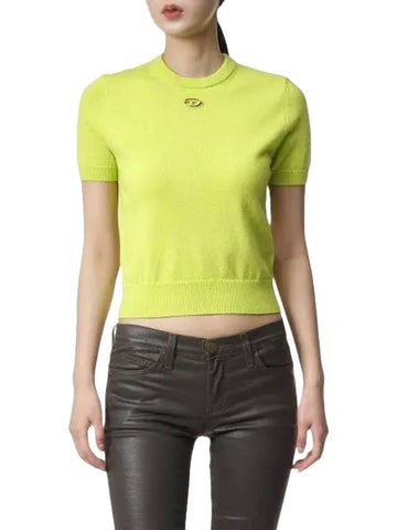 M Arga Wool Cashmere Knit Top Lime - DIESEL - BALAAN 1