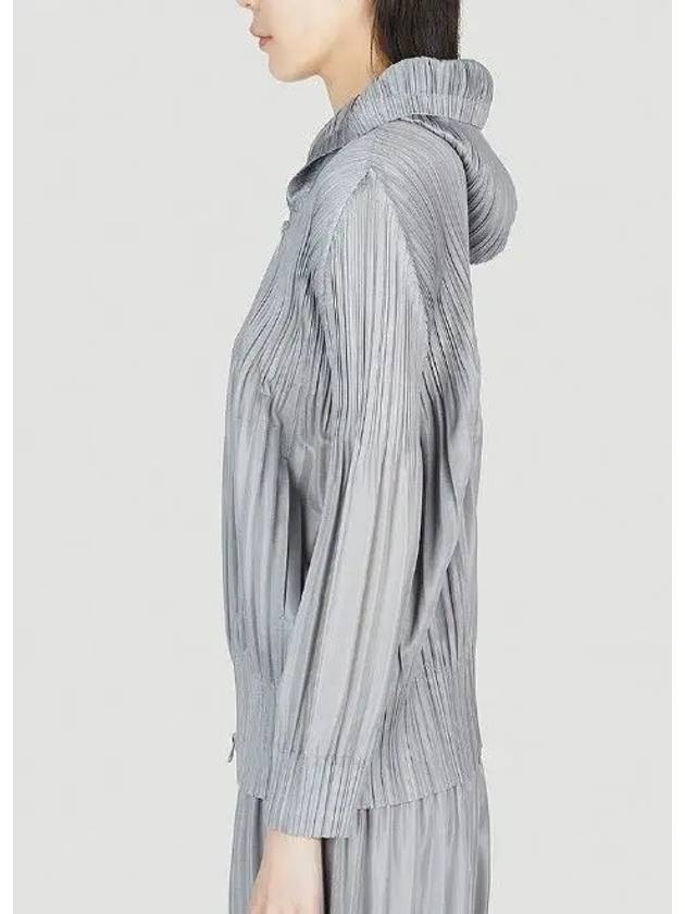 Pleated Zip Up Hoodie Grey - ISSEY MIYAKE - BALAAN 4