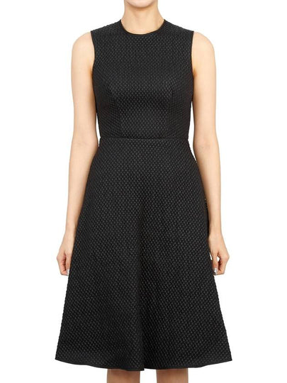 Sleeveless Padded Flare Midi Dress Black - MONCLER - BALAAN 2