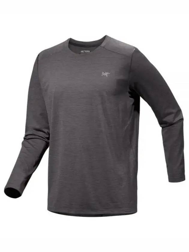 Cormac Crew Neck Long Sleeve T-Shirt Black Heather - ARC'TERYX - BALAAN 1