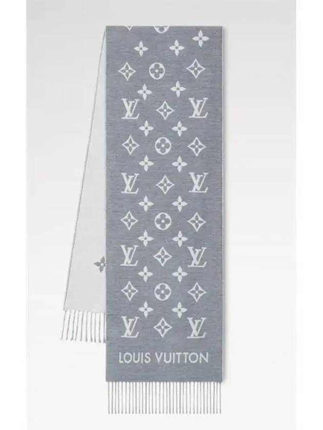 All About Monogram Wool Scarf Grey - LOUIS VUITTON - BALAAN 2