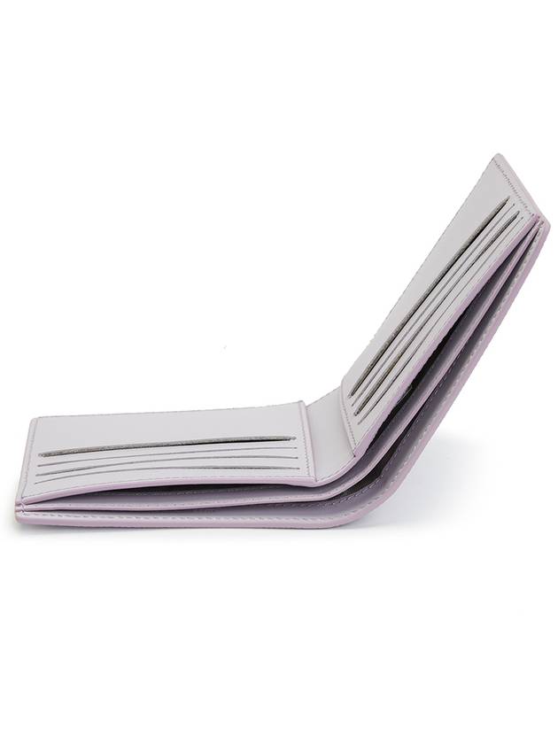 Stitched Bifold Leather Half Wallet Light Purple - MAISON MARGIELA - BALAAN 6