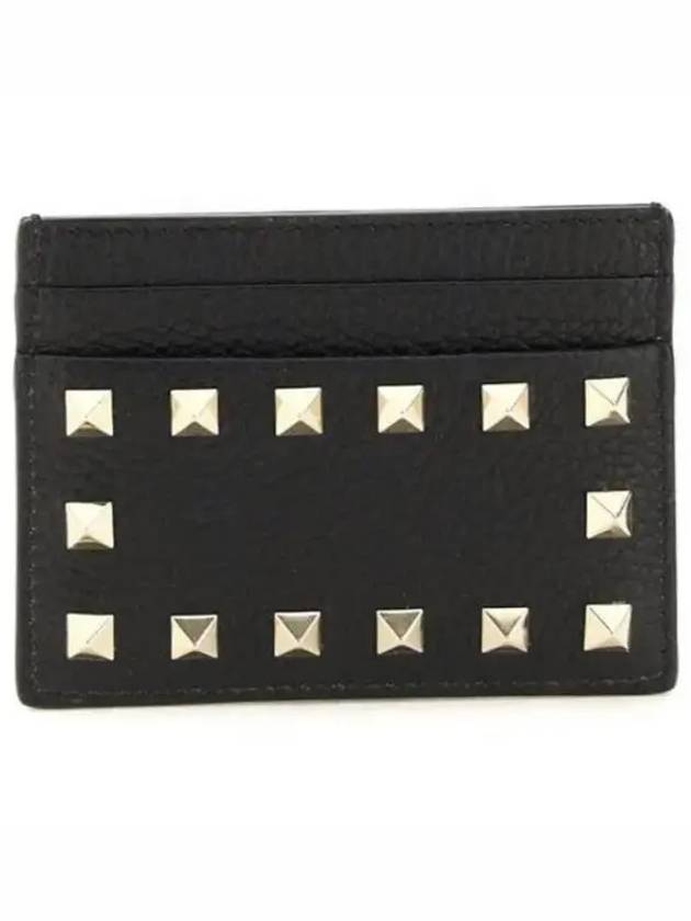 Stampa Alce Rockstud Card Wallet Black - VALENTINO - BALAAN 2