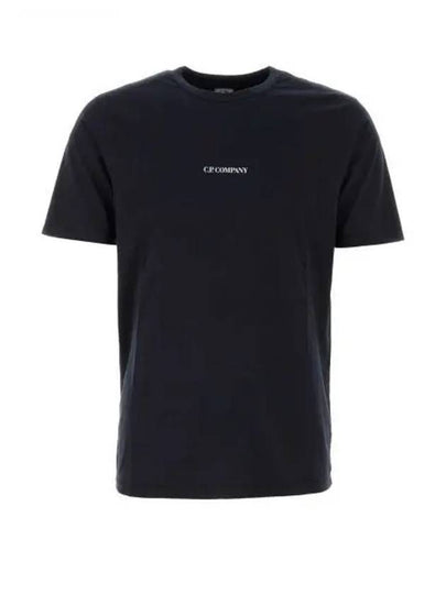 24/1 Jersey Garment Dyed Logo Short Sleeve T-Shirt Navy - CP COMPANY - BALAAN 2