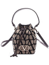 Toile Iconographe Bucket Bag Beige - VALENTINO - BALAAN 3