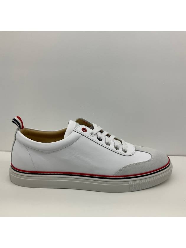 RWB Cupsole Rubber Calfskin Trainer Sneakers White - THOM BROWNE - BALAAN 5