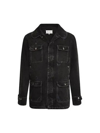 Denim Jacket Painted Black - MAISON MARGIELA - BALAAN 1