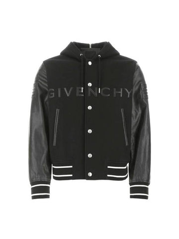 Men's Wool Blend Bomber Jacket Black - GIVENCHY - BALAAN 1