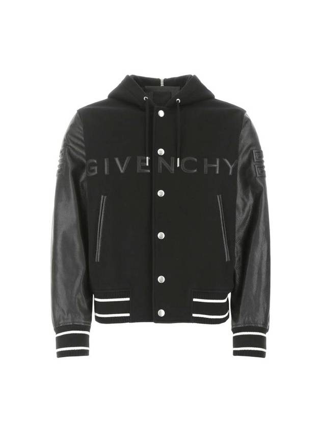 Men's Wool Blend Bomber Jacket Black - GIVENCHY - BALAAN 1