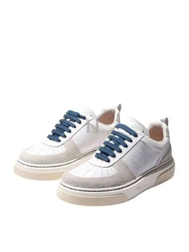 Logo Lace-Up Low Top Sneakers White - SALVATORE FERRAGAMO - BALAAN 2