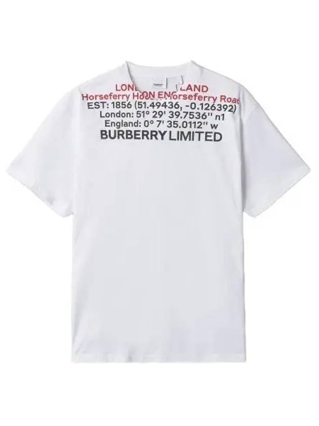 Location print short sleeve t shirt white - BURBERRY - BALAAN 1