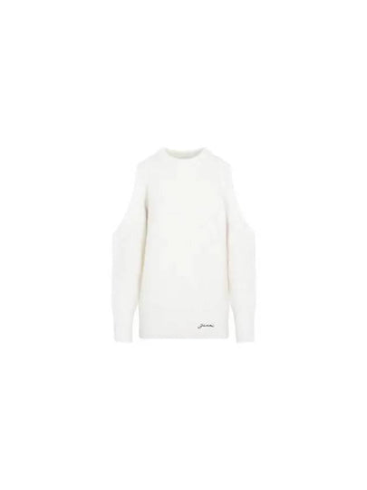 Jersey Logo Knit Top Ivory - GANNI - BALAAN 2