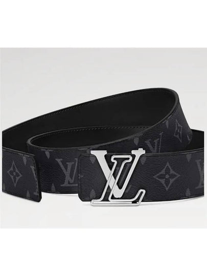 LV Line 40MM Reversible Monogram Eclipse Leather Belt Black - LOUIS VUITTON - BALAAN 2