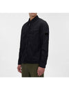 Chrome R Lens Wappen Overshirt Zip-Up Jacket Black - CP COMPANY - BALAAN 5