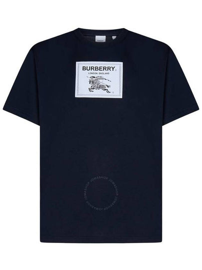 Men's Prorsum Label Cotton Short Sleeve T-Shirt Smoke Navy - BURBERRY - BALAAN 2