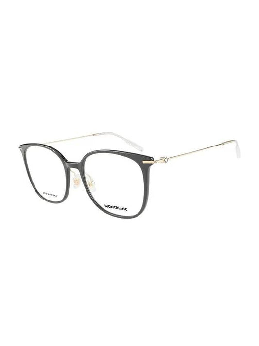 Square Acetate Eyeglasses Black Gold - MONTBLANC - BALAAN 2
