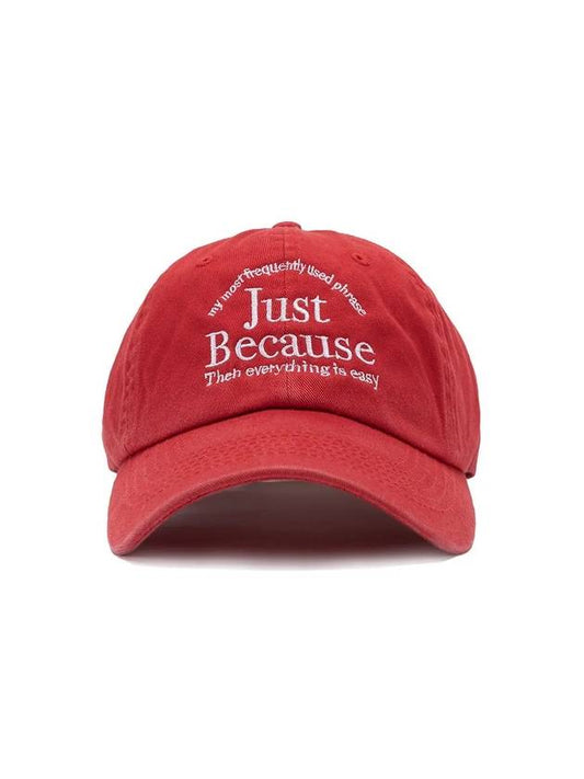 JUST BECAUSE WASHED BALL CAP RED - POLYGRAM - BALAAN 2