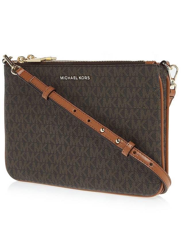 Monogram Print Cross Bag Brown - MICHAEL KORS - BALAAN 3