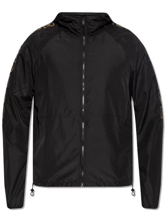 Knit Nylon Track Jacket Black - VERSACE - BALAAN 1