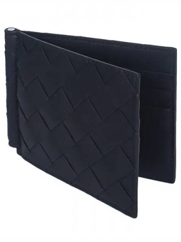 Intrecciato Money Clip Half Wallet Black - BOTTEGA VENETA - BALAAN 2