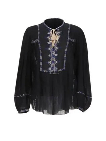 24 SILEKIA HT0371FA B1J15E 01BK Cotton Shirt - ISABEL MARANT - BALAAN 1