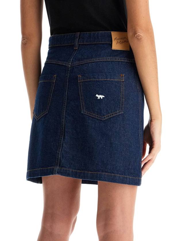 japanese denim mini skirt - MAISON KITSUNE - BALAAN 4