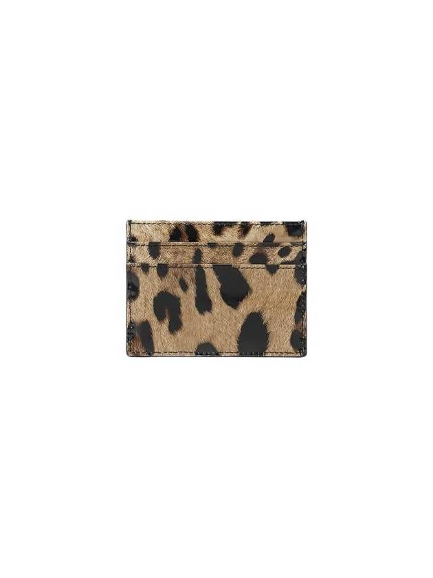 Leopard Print Leather Card Wallet Brown B0020373863 - DOLCE&GABBANA - BALAAN 4