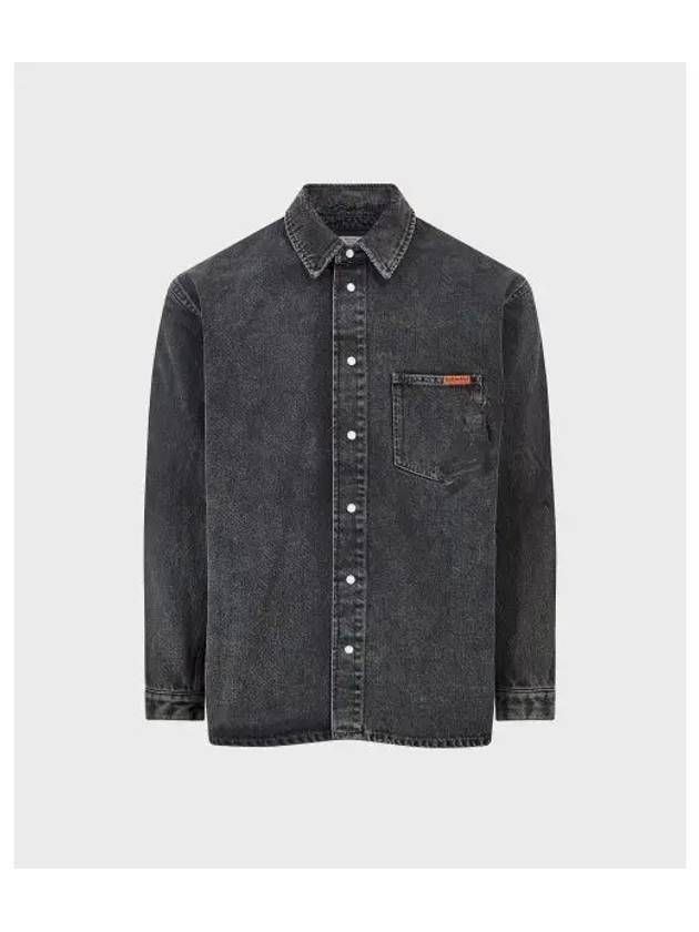 M Denim Overshirt Black Wash WASHGAFFER TAPE - MARTINE ROSE - BALAAN 1