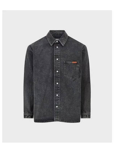 M Denim Overshirt Black Wash WASHGAFFER TAPE - MARTINE ROSE - BALAAN 1