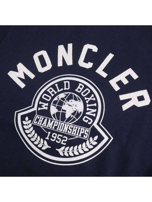 Printed Motif Sweatshirt Navy Blue - MONCLER - BALAAN 5