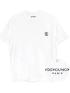 Men's Back Logo Cotton Short Sleeve T-Shirt White - WOOYOUNGMI - BALAAN 2