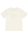 Kids Logo Print T Shirt Cream F4MSJBTH246 013 - MSGM - BALAAN 3