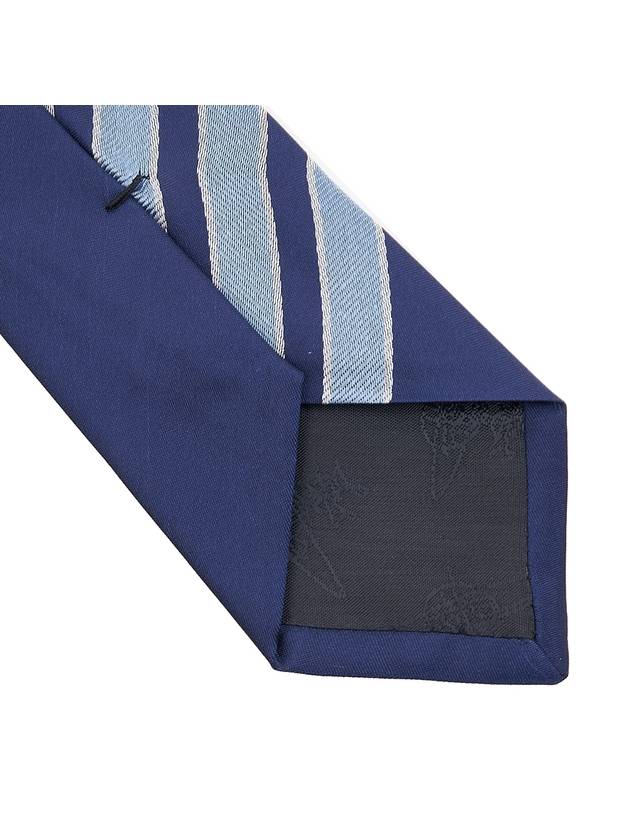 Embroidered Logo Silk Tie Blue - VIVIENNE WESTWOOD - BALAAN 7