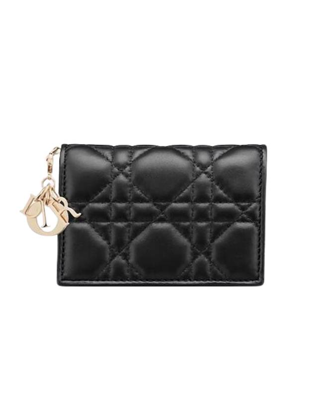 Lady Bloom Card Wallet Black - DIOR - BALAAN 1