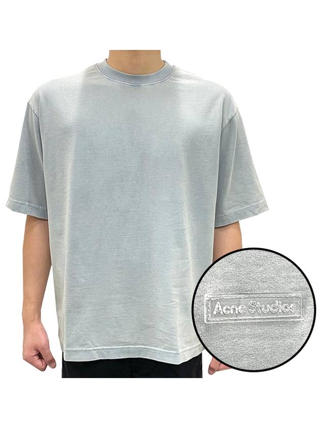 Back Logo Patch Crew Neck Short Sleeve T-Shirt Soft Blue - ACNE STUDIOS - BALAAN 2