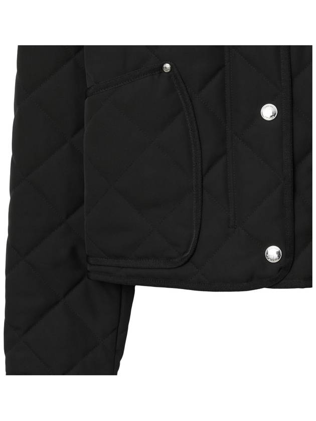 Striped point cropped quilted jacket black - BURBERRY - BALAAN 4