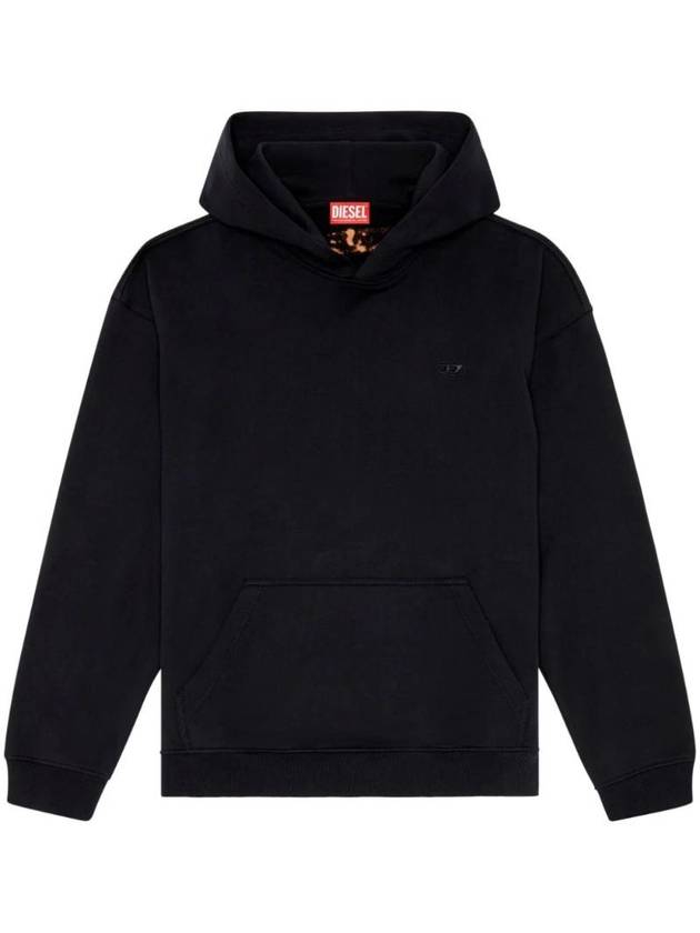 S Boxt Bleach Logo Hoodie Black - DIESEL - BALAAN 1