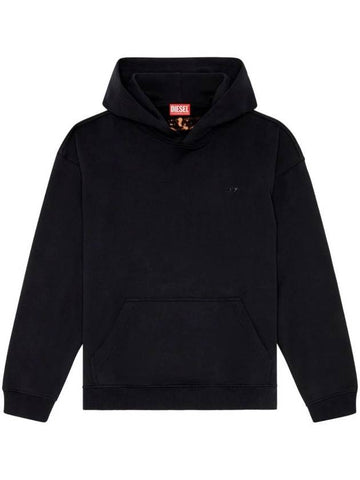 S Boxt Bleach Logo Hoodie Black - DIESEL - BALAAN 1