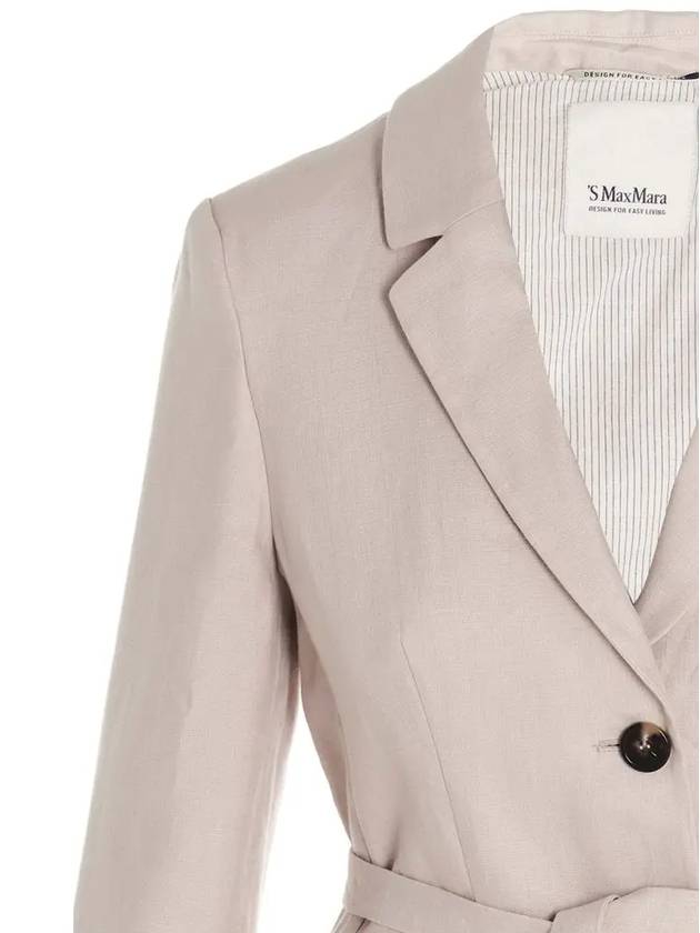 22SS GEREMIA Linen Jacket Sand 90410322 002 - MAX MARA - BALAAN 4