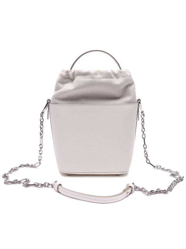 5AC Number Logo Texture Leather Bucket Bag Ivory - MAISON MARGIELA - BALAAN 5