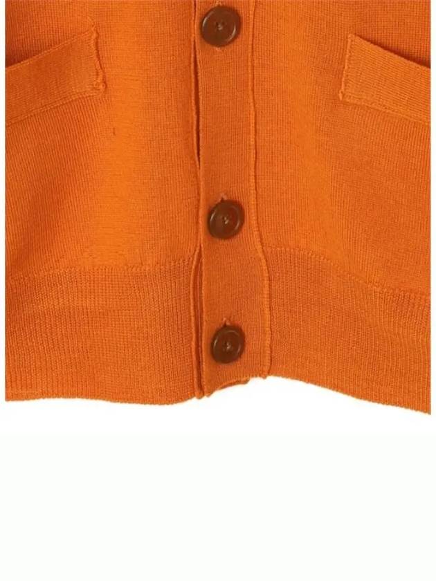 Embroidery Logo Fine Wool Cardigan Orange - VIVIENNE WESTWOOD - BALAAN 6