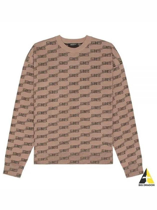 BB Icon Jacquard Knit Top Brown - BALENCIAGA - BALAAN 2